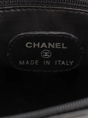 1998 Caviar Skin CC Mark Stitch 黑色迷你链条单肩包