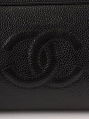 1998 Caviar Skin CC Mark Stitch 黑色迷你链条单肩包