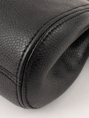 1998 Caviar Skin CC Mark Stitch 黑色迷你链条单肩包