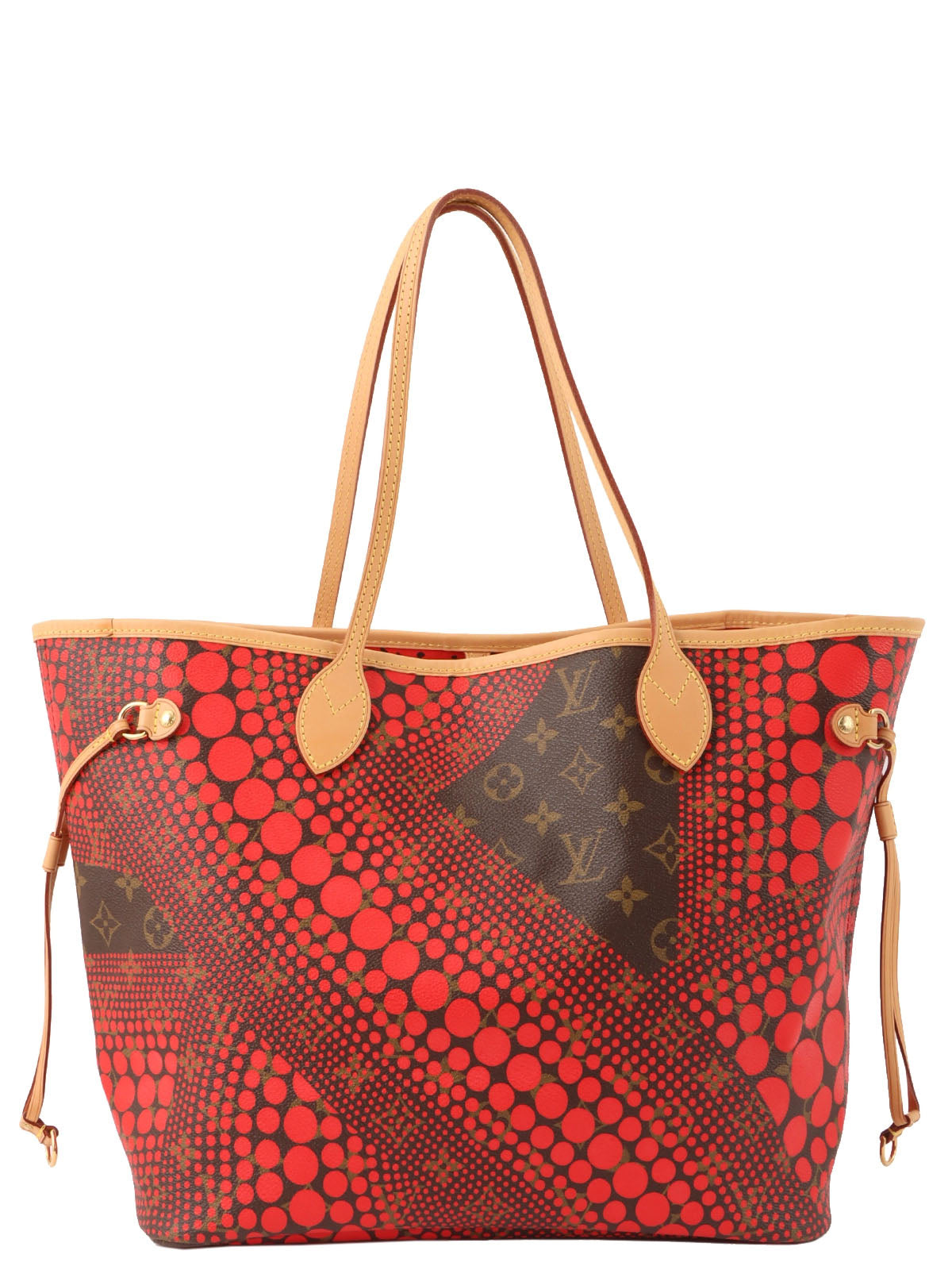 2012 Yayoi Kusama Collaboration Neverfull MM Brown/Red