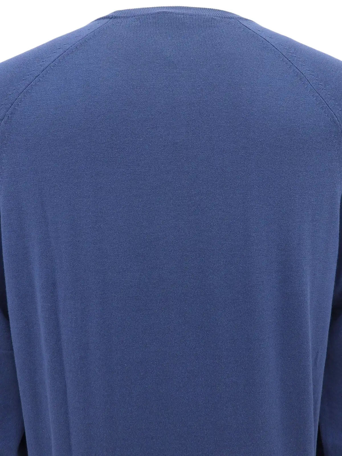 Logo Embroidered Long Sleeve Knit Top Blue/Red