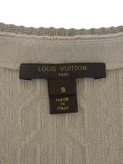 Quilted Lame Design Half Sleeve Knit Top in Beige