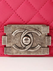 2014 Boy Chanel Chain Shoulder Bag Pink