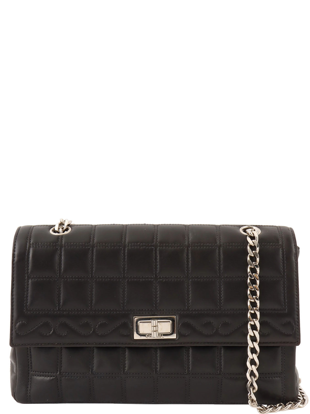 2000 Chocolate Bar 2.55cc Mark Chain Bag, Black