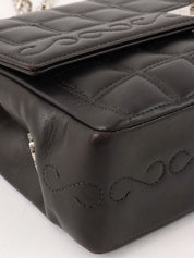 2000 Chocolate Bar 2.55cc Mark Chain Bag, Black