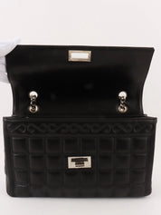 2000 Chocolate Bar 2.55cc Mark Chain Bag, Black
