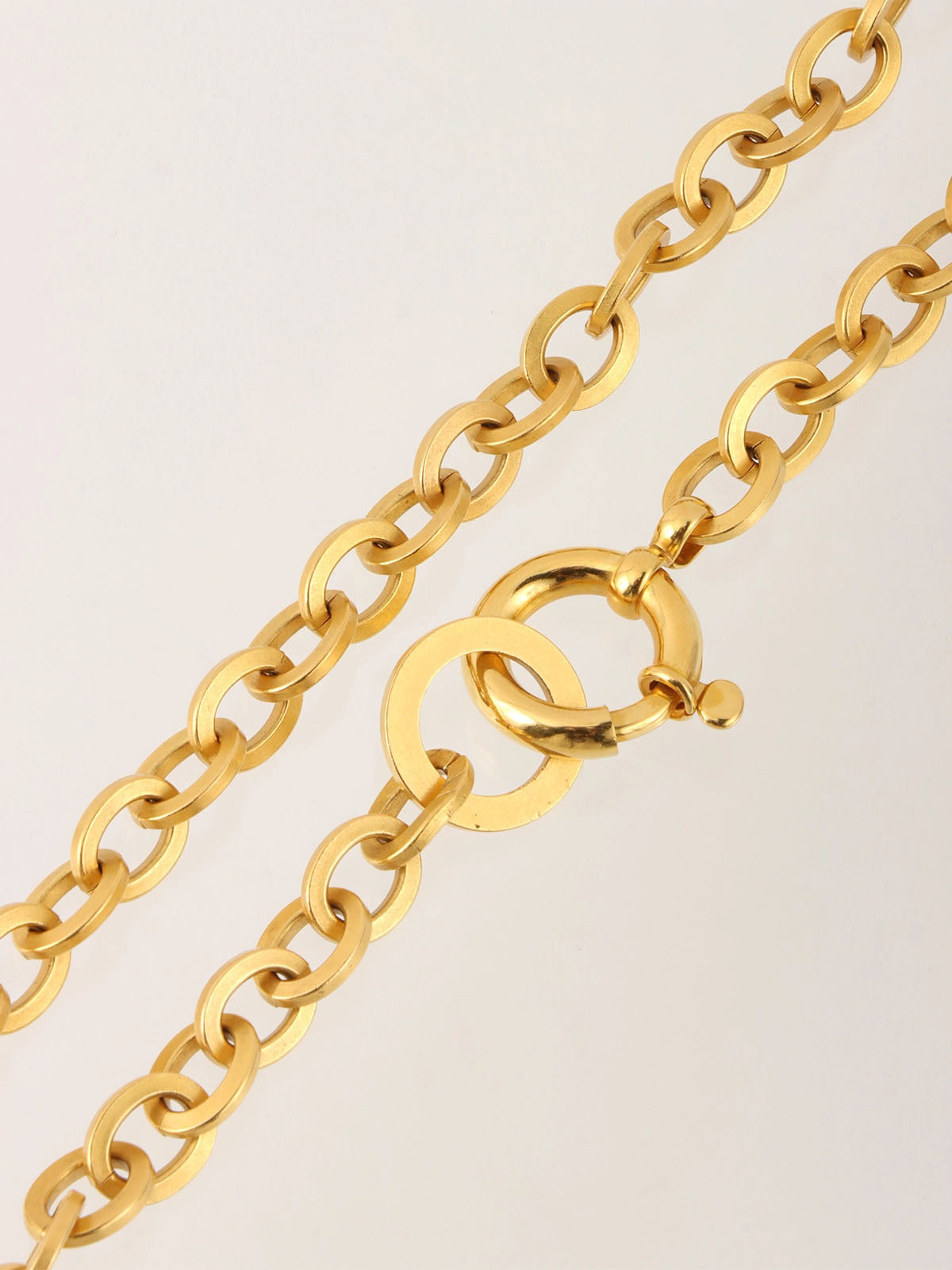 1995 Heart Mirror CC Mark Long Necklace Gold