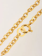 1995 Heart Mirror CC Mark Long Necklace Gold