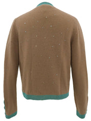 1996 Cashmere CC Mark Button Knit Ensemble, Beige/Mint Green