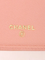 2004 Caviar Skin CC Mark Plate Long Wallet Pink