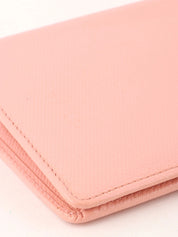 2004 Caviar Skin CC Mark Plate Long Wallet Pink