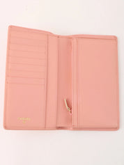 2004 Caviar Skin CC Mark Plate Long Wallet Pink