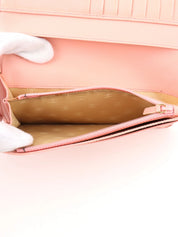 2004 Caviar Skin CC Mark Plate Long Wallet Pink