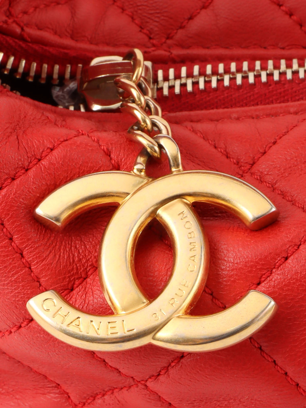 2014 Matelasse Stitch CC Mark Charm 两用包 红色