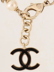 2006 Pearl Lace CC Mark Bracelet in Gold/Black/White