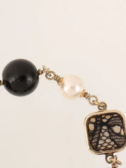 2006 Pearl Lace CC Mark Bracelet in Gold/Black/White