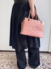 Circa 2000 Caviar Skin CC Mark Stitch Chain Tote Bag, Pink