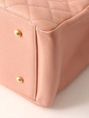 Circa 2000 Caviar Skin CC Mark Stitch Chain Tote Bag, Pink