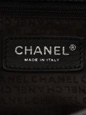 2004 CC mark punched chain shoulder bag black