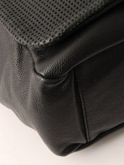 2004 CC mark punched chain shoulder bag black