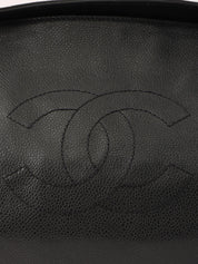 2009 Caviar Skin CC Mark 缝线链条托特包 黑色