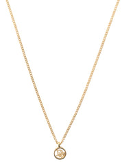 Round Logo Cutout Necklace in Gold