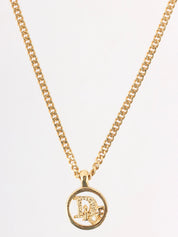 Round Logo Cutout Necklace in Gold