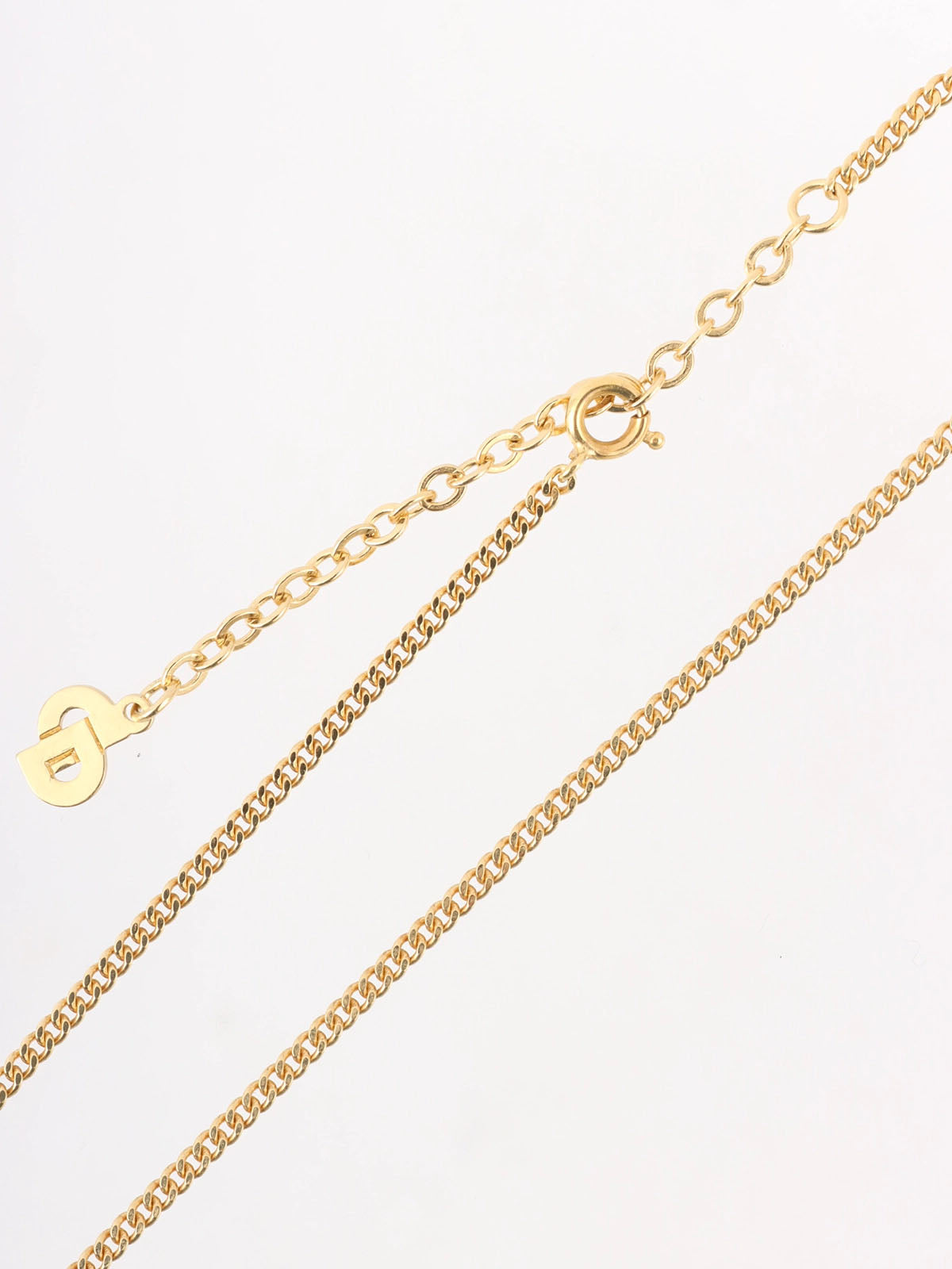 Round Logo Cutout Necklace in Gold