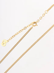 Round Logo Cutout Necklace in Gold