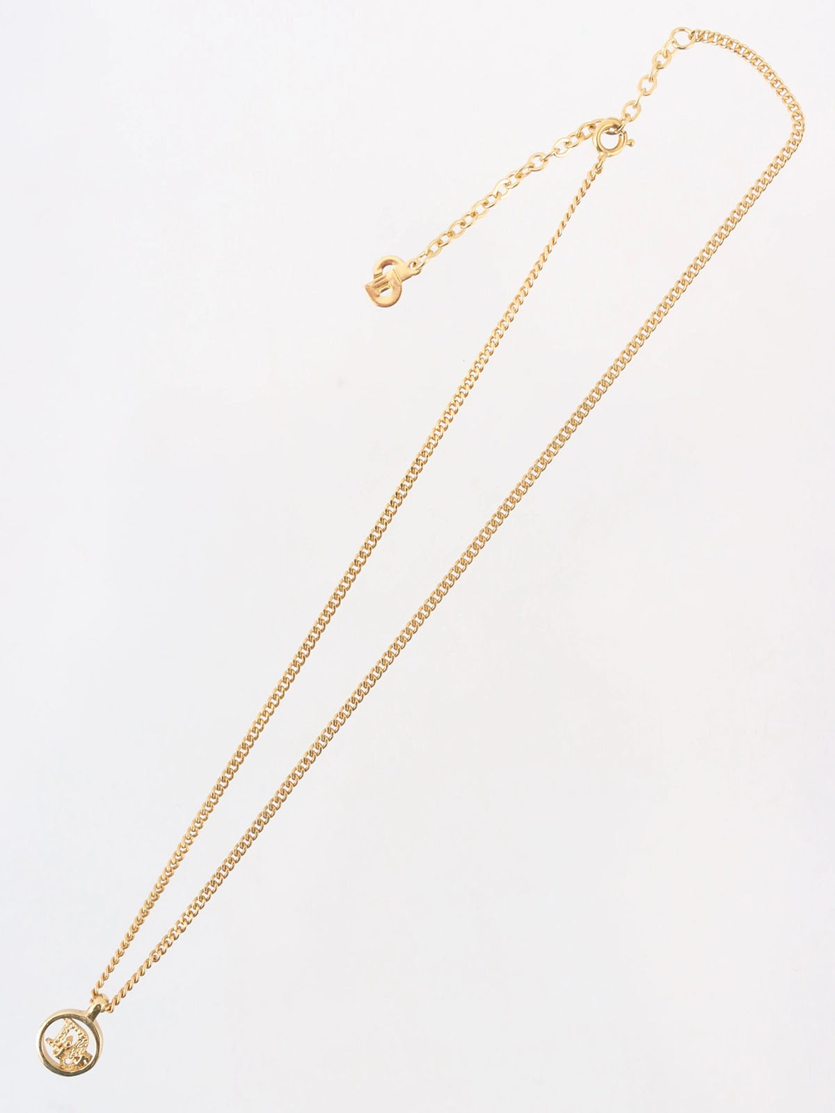 Round Logo Cutout Necklace in Gold