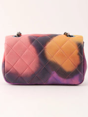2014 Flower Pattern CC Turn Lock Chain Shoulder Bag Mini Multi