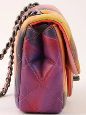 2014 Flower Pattern CC Turn Lock Chain Shoulder Bag Mini Multi