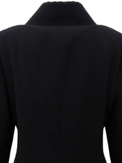 2001年製 ウールCCマークボタンダブルブレストジャケット ブラック