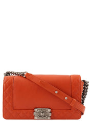 2014 Boy Chanel Chain Shoulder Bag, Orange