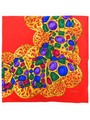 Gripoix Jewelry Pattern Scarf in Red/Multi
