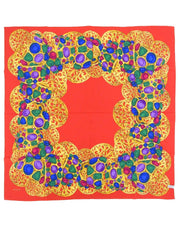 Gripoix Jewelry Pattern Scarf in Red/Multi