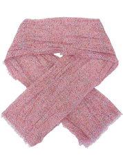 粉色/多色字母图案披肩