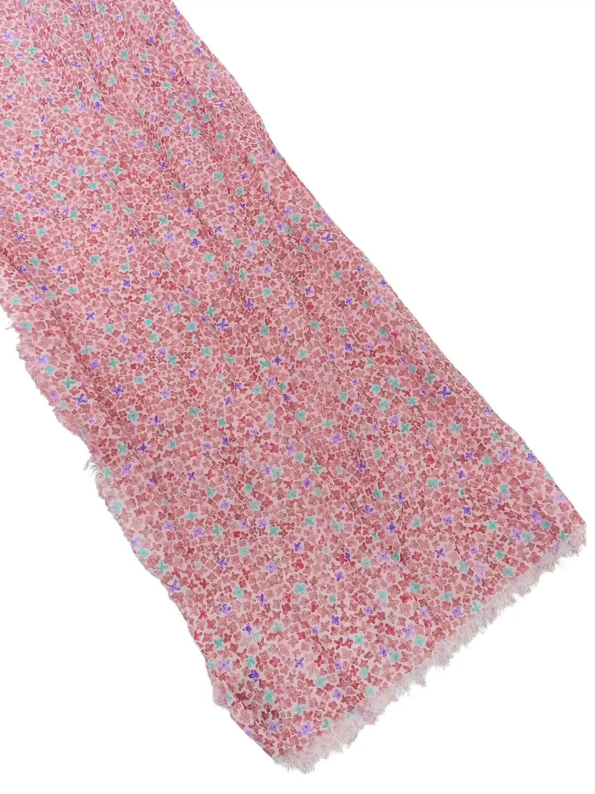 粉色/多色字母图案披肩