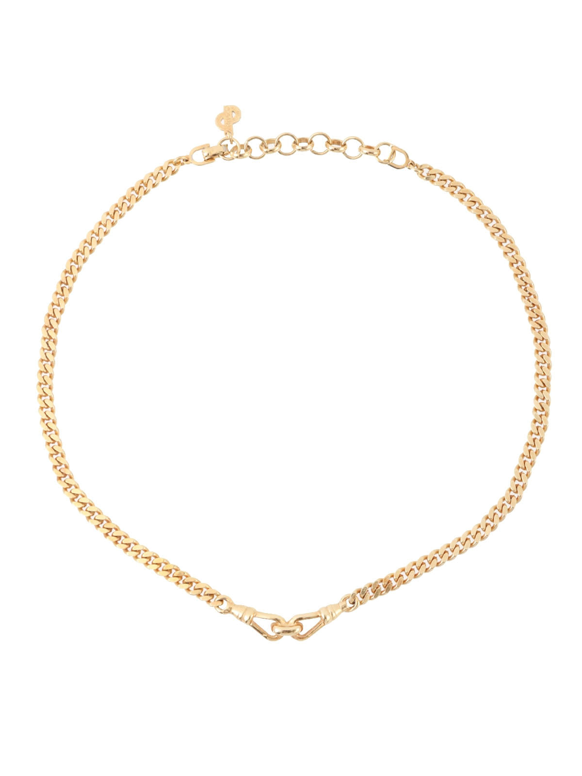Hook Motif Chain Necklace Gold