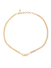 Hook Motif Chain Necklace Gold