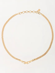 Hook Motif Chain Necklace Gold
