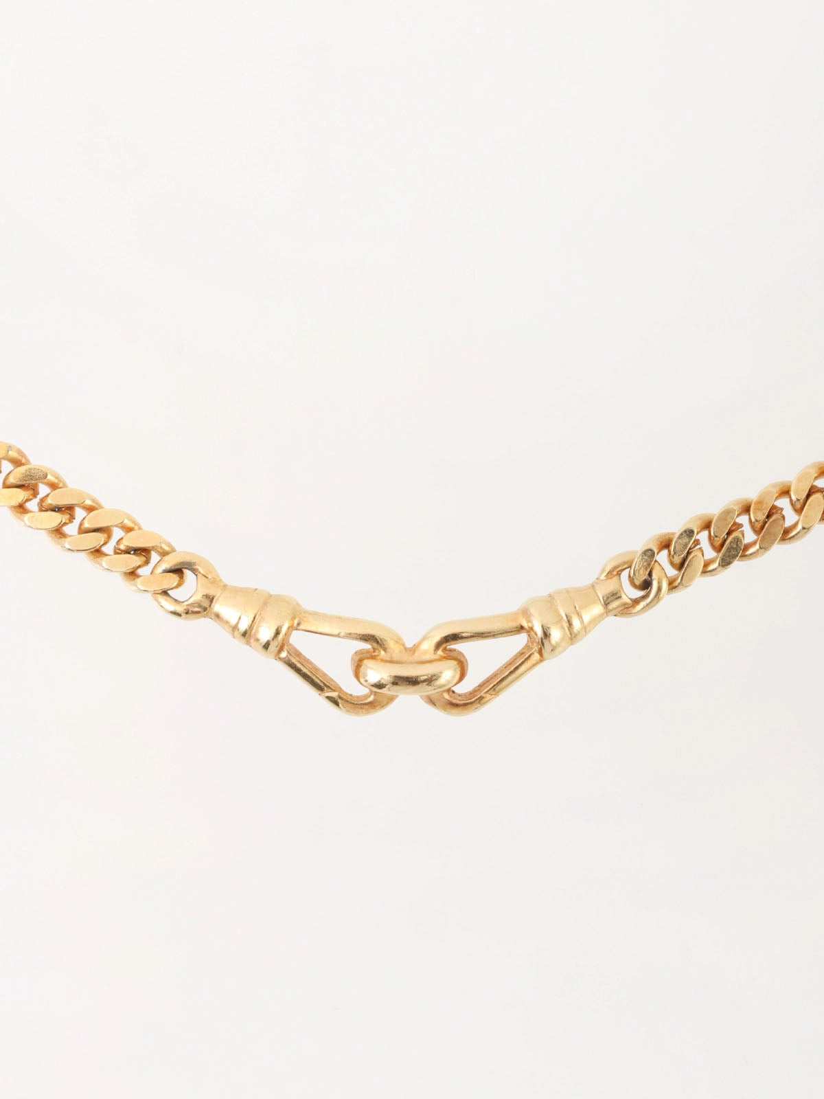 Hook Motif Chain Necklace Gold
