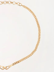 Hook Motif Chain Necklace Gold