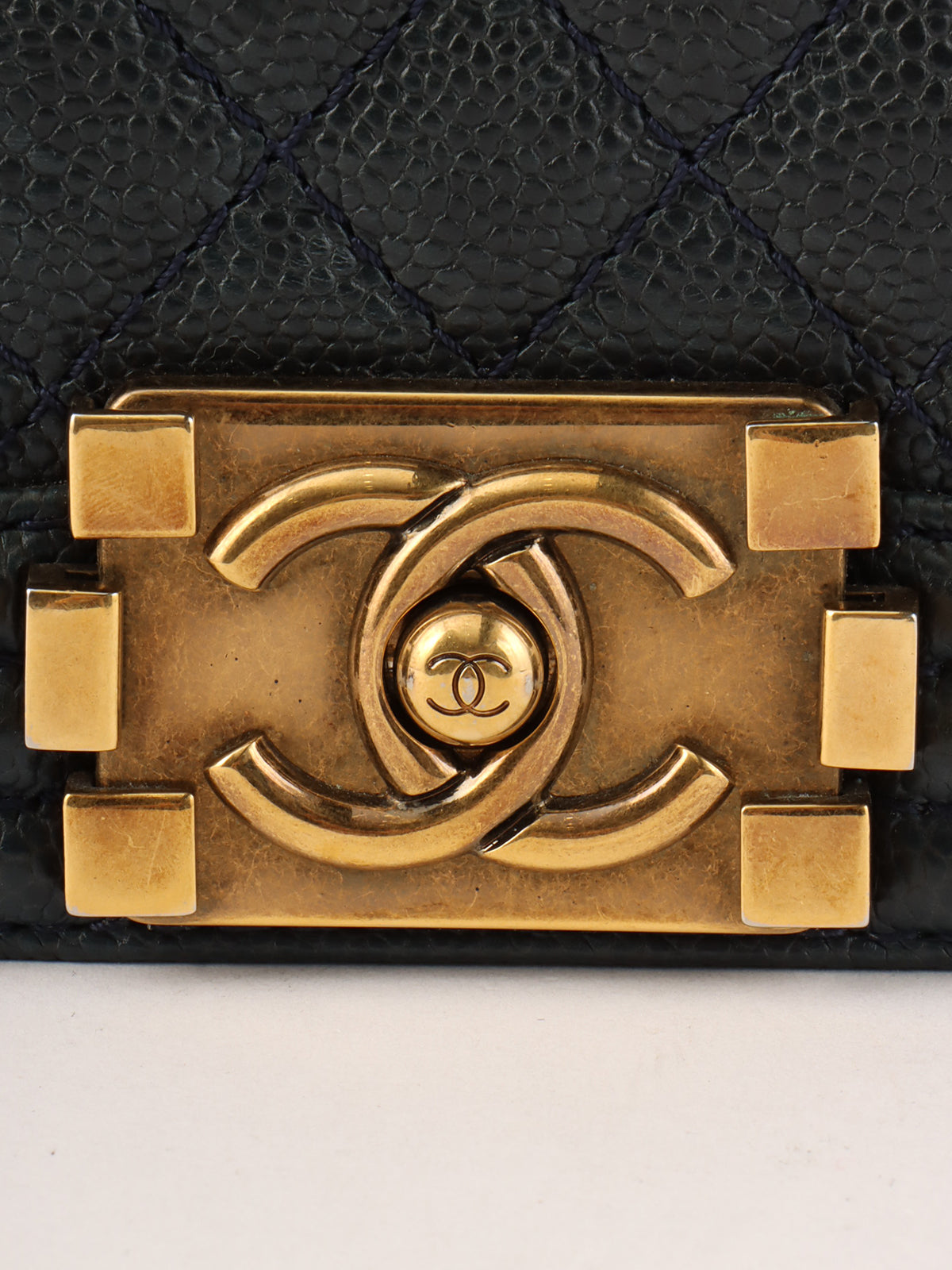 2014 Boy Chanel Chain Shoulder Bag, Navy
