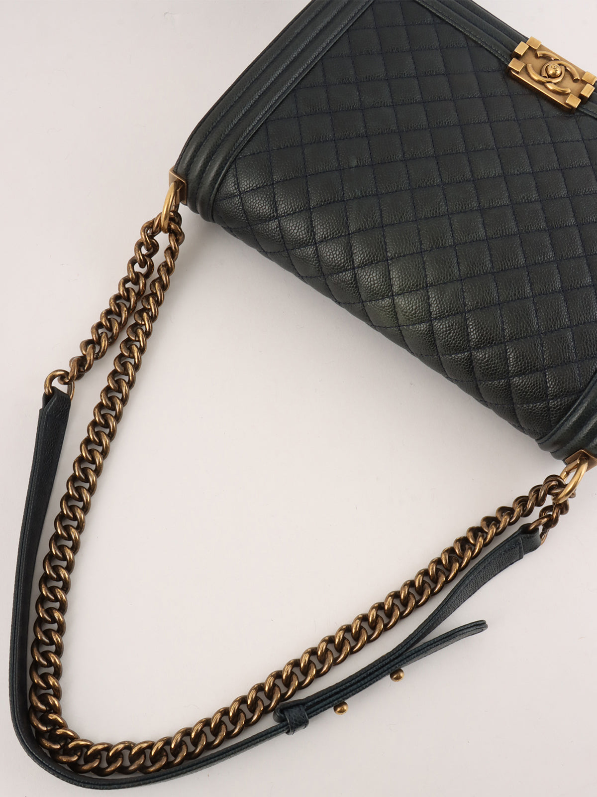 2014 Boy Chanel Chain Shoulder Bag, Navy