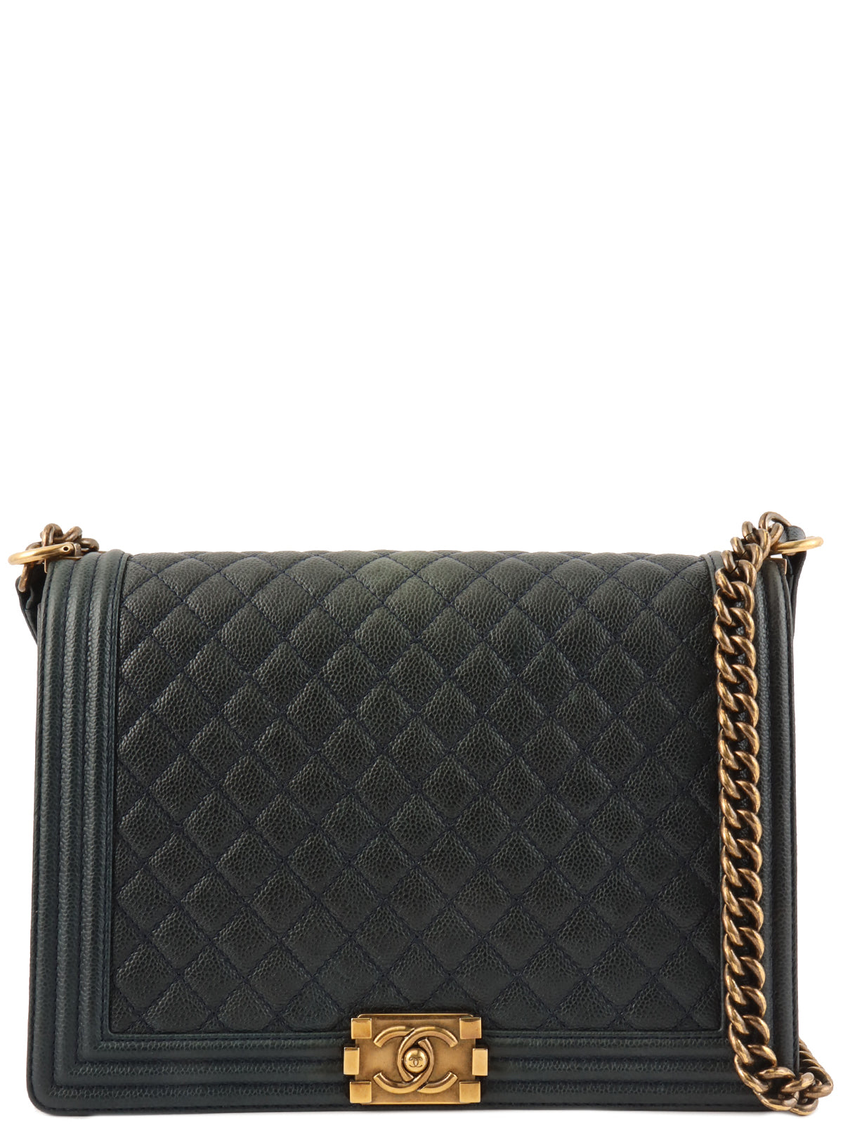 2014 Boy Chanel Chain Shoulder Bag, Navy