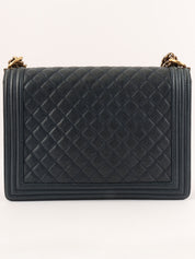 2014 Boy Chanel Chain Shoulder Bag, Navy