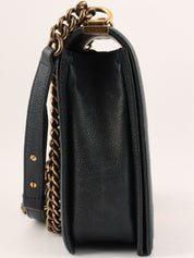 2014 Boy Chanel Chain Shoulder Bag, Navy