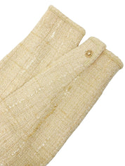 2001 Tweed CC Mark 设计纽扣夹克,米色