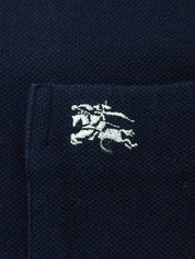 ロゴ刺繍ポロシャツ ネイビー